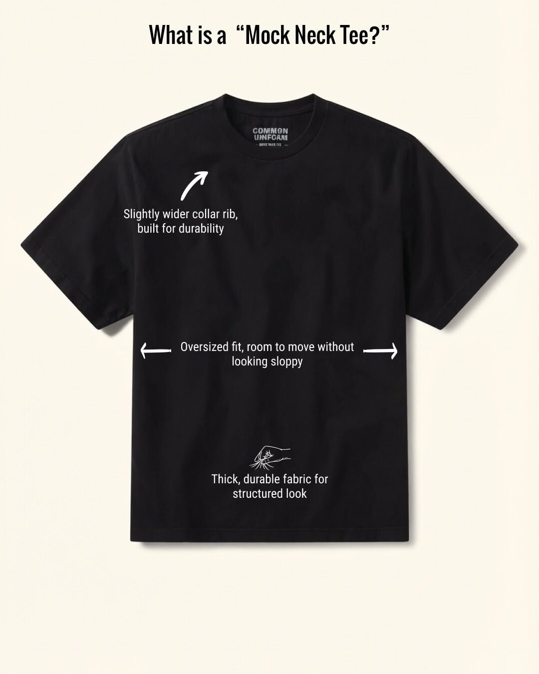 Men's Mock Neck Tee | Common Uniform